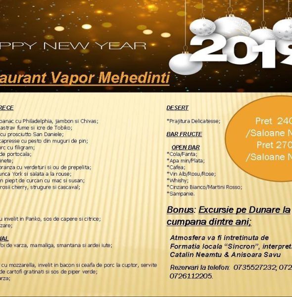 Revelion 2019 Restaurant Vapor Mehedinti